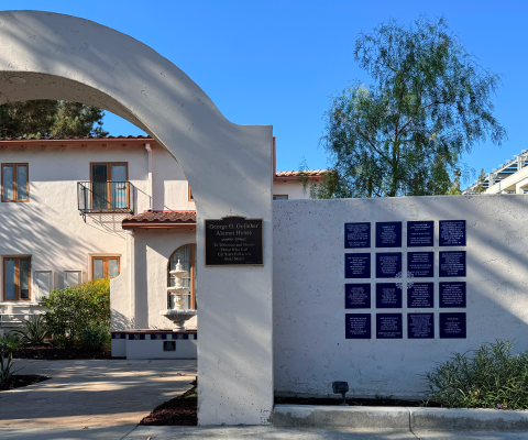 Tiles by the entrance of the Golleher House