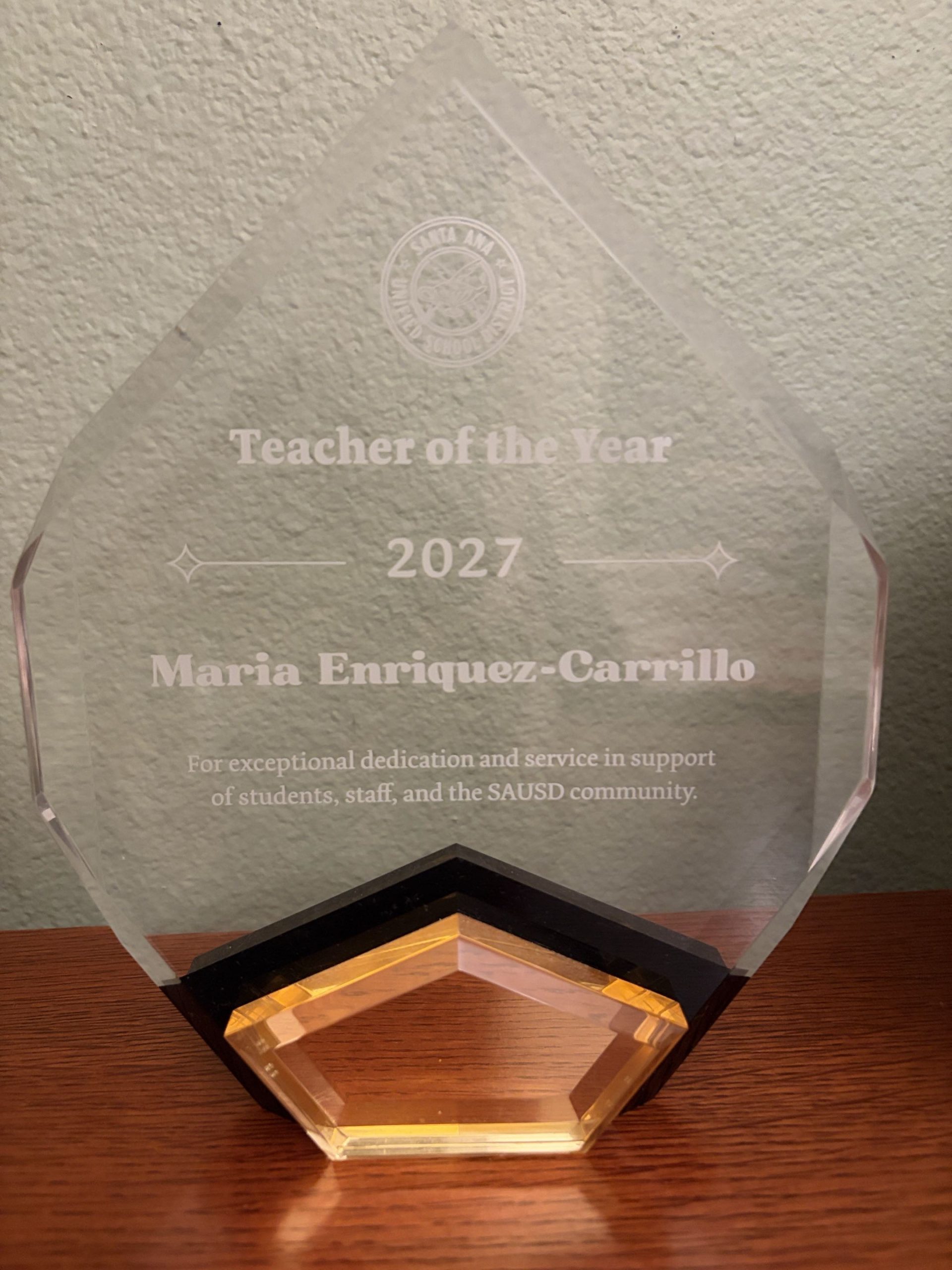 Teacher of the Year Award