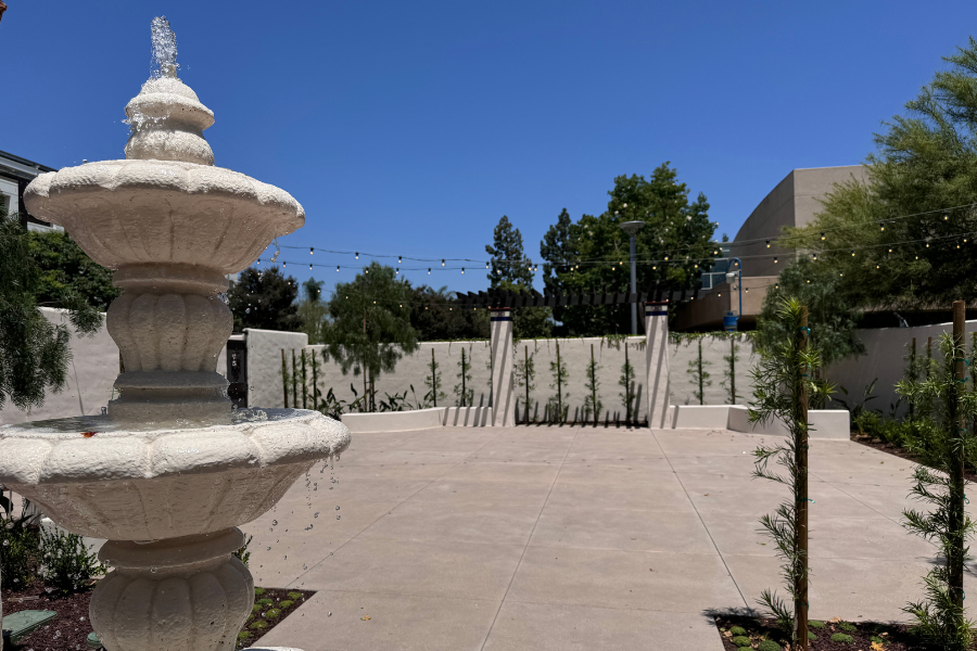 Alumni Courtyard at the Golleher Alumni House