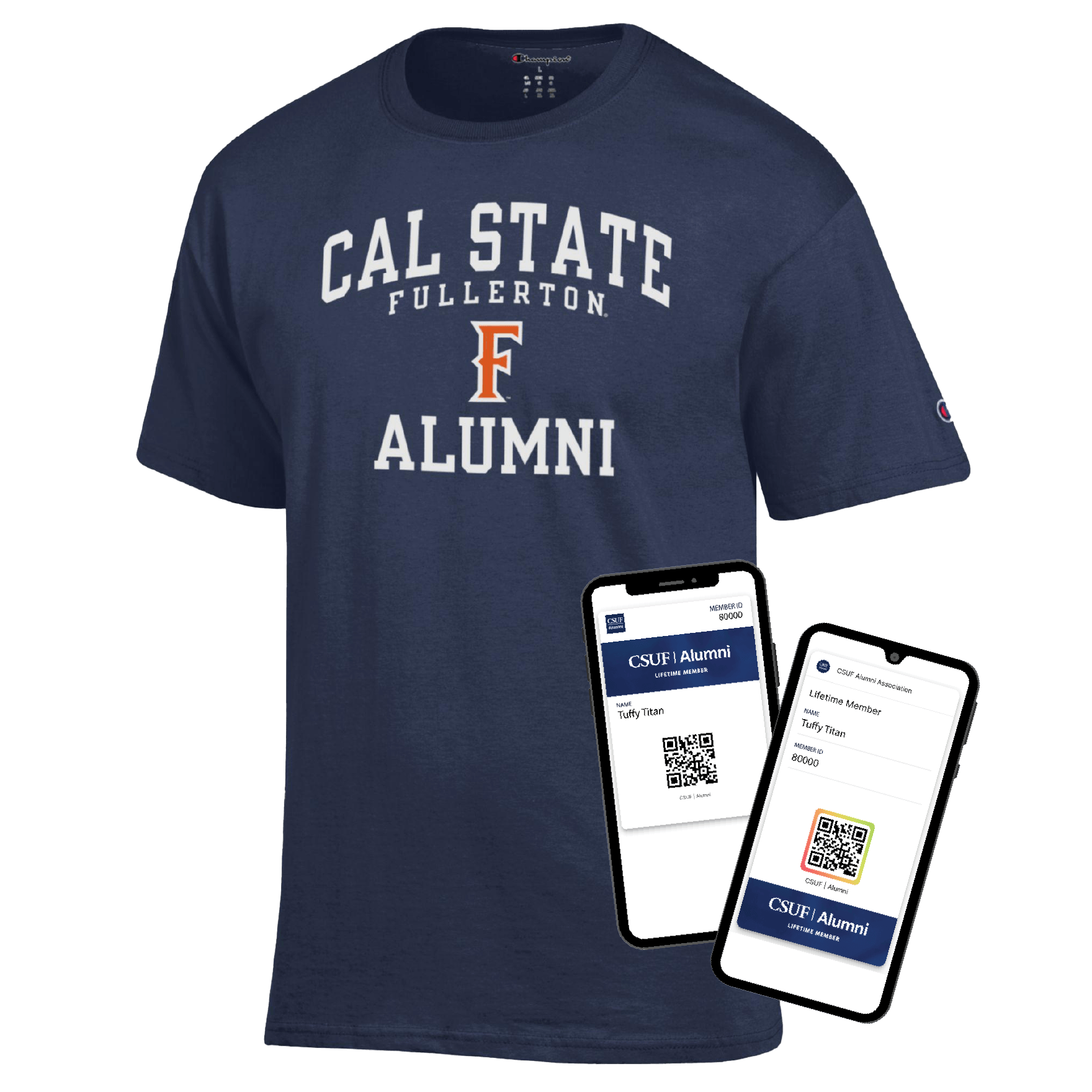 CSUF Alumni Member Exclusive t-shirt and digital membership card