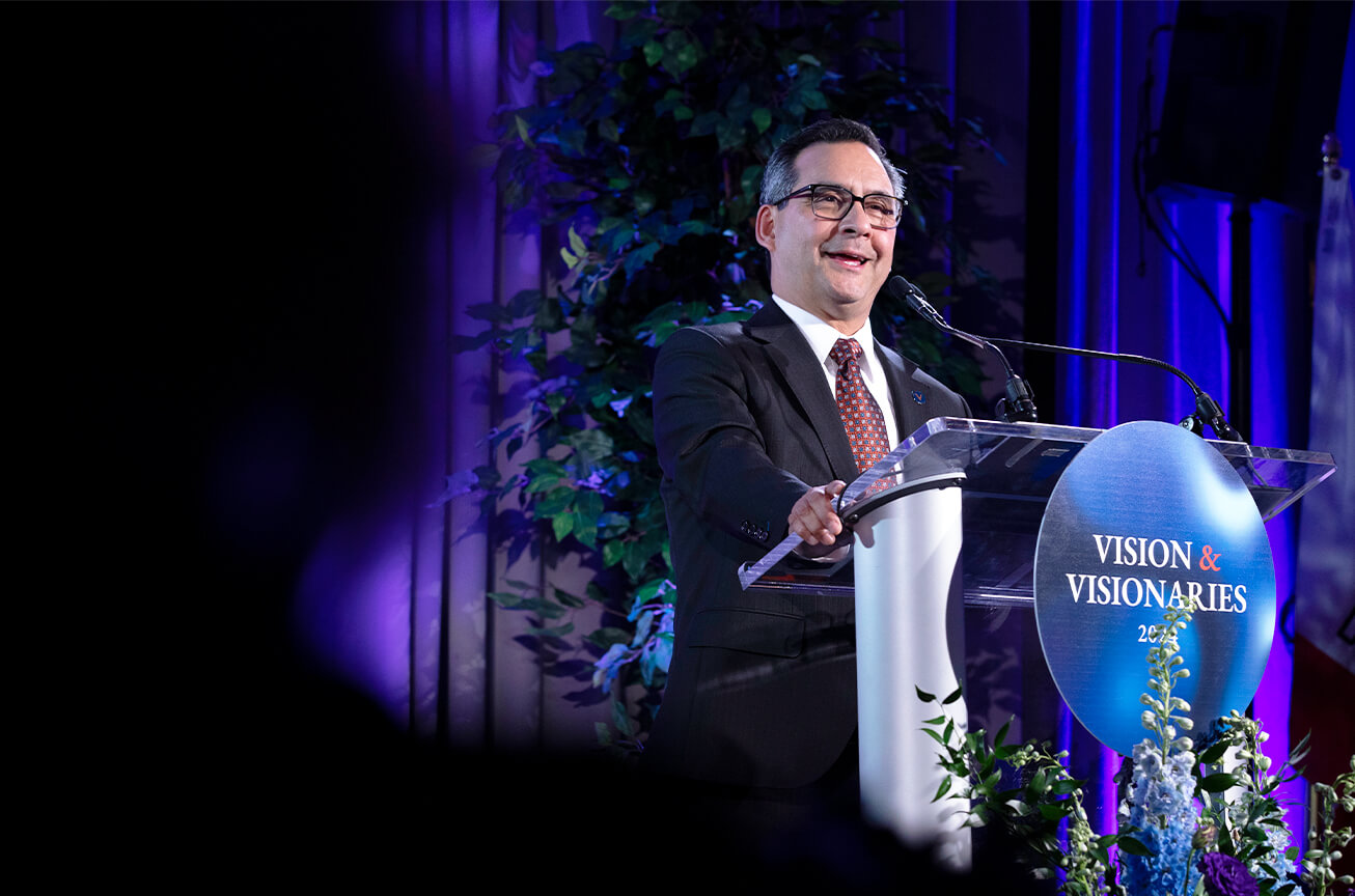 Jose Lara addressing the audience.
